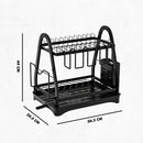 Escorredor e Organizador De Louças Inox Preto