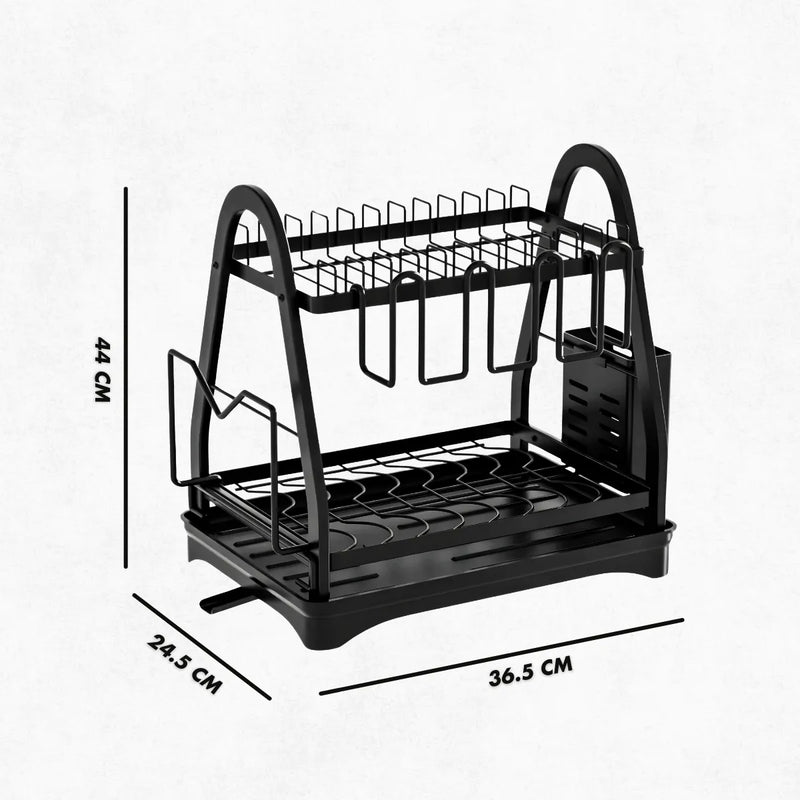 Escorredor e Organizador De Louças Inox Preto