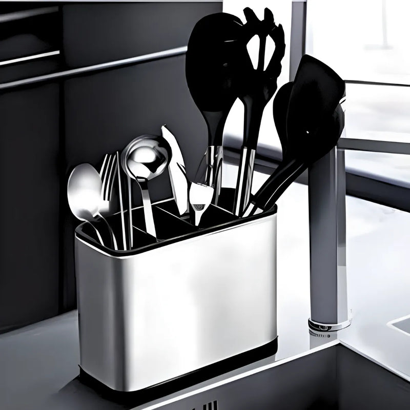 Dispenser Porta Talher Inox 4 Divisórias