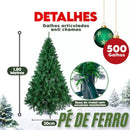 Arvore Natal 1,80m 500 Galhos Decorada Enfeitada Pinheiro Luxo Completa +80 Enfeites