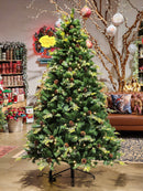 ÁRVORE REALISTA PINHEIRO CONSTELAÇÃO 400 LEDS WARM 1241 GALHOS 2,10CM MODELO CLICK BIVOLT