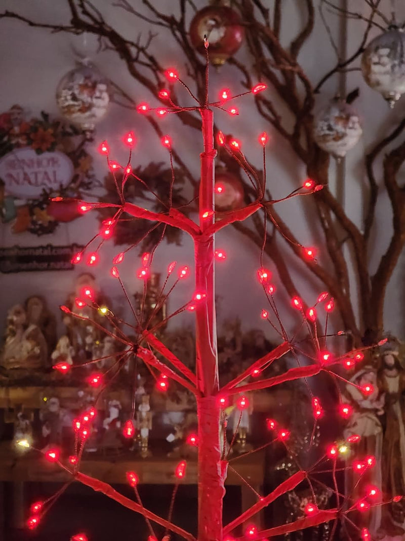 ÁRVORE FIO DE FADA COM 248 LEDS 100CM VERMELHA BIVOLT