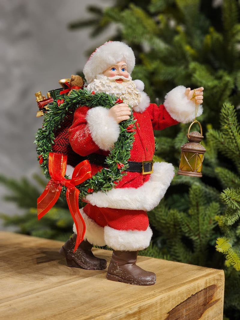 PAPAI NOEL COM LANTERNA COLEÇÃO KURT S. ADLER 27CM