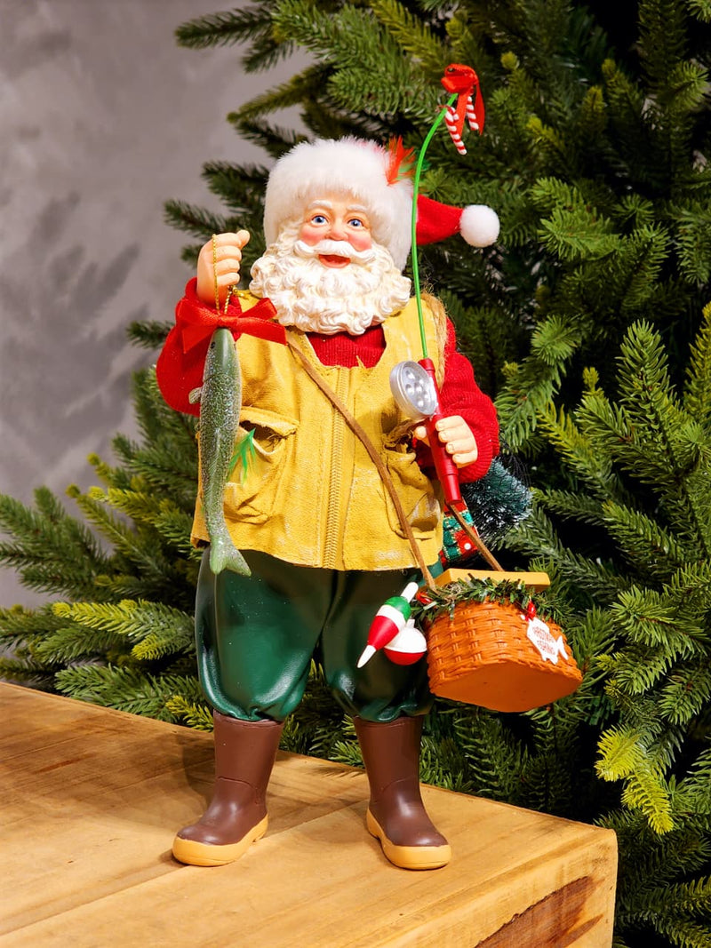PAPAI NOEL PESCADOR COLEÇÃO KURT S. ADLER 27CM